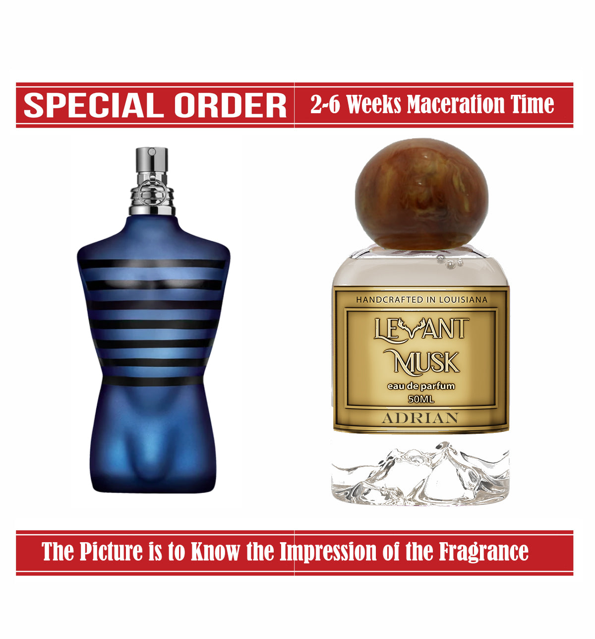 Adrian Ultra Male Intense Impression of Jean Paul Gaultier 50ml (1.7 oz) perfume bottle
