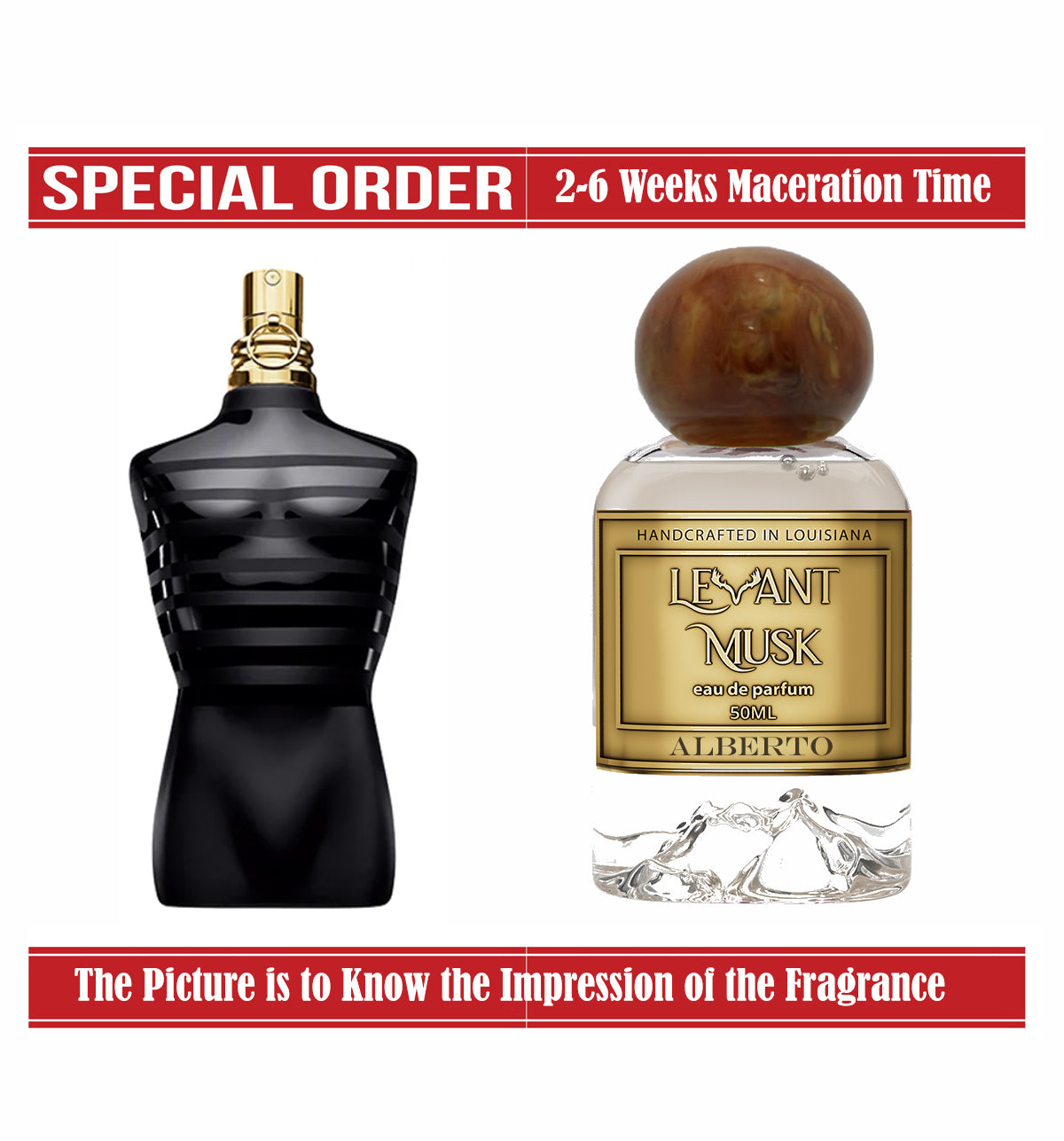 ALBERTO | LE MALE LE PARFUM of JEAN PAUL GAULTIER IMPRESSION | 50ml / 1.7 Oz |
