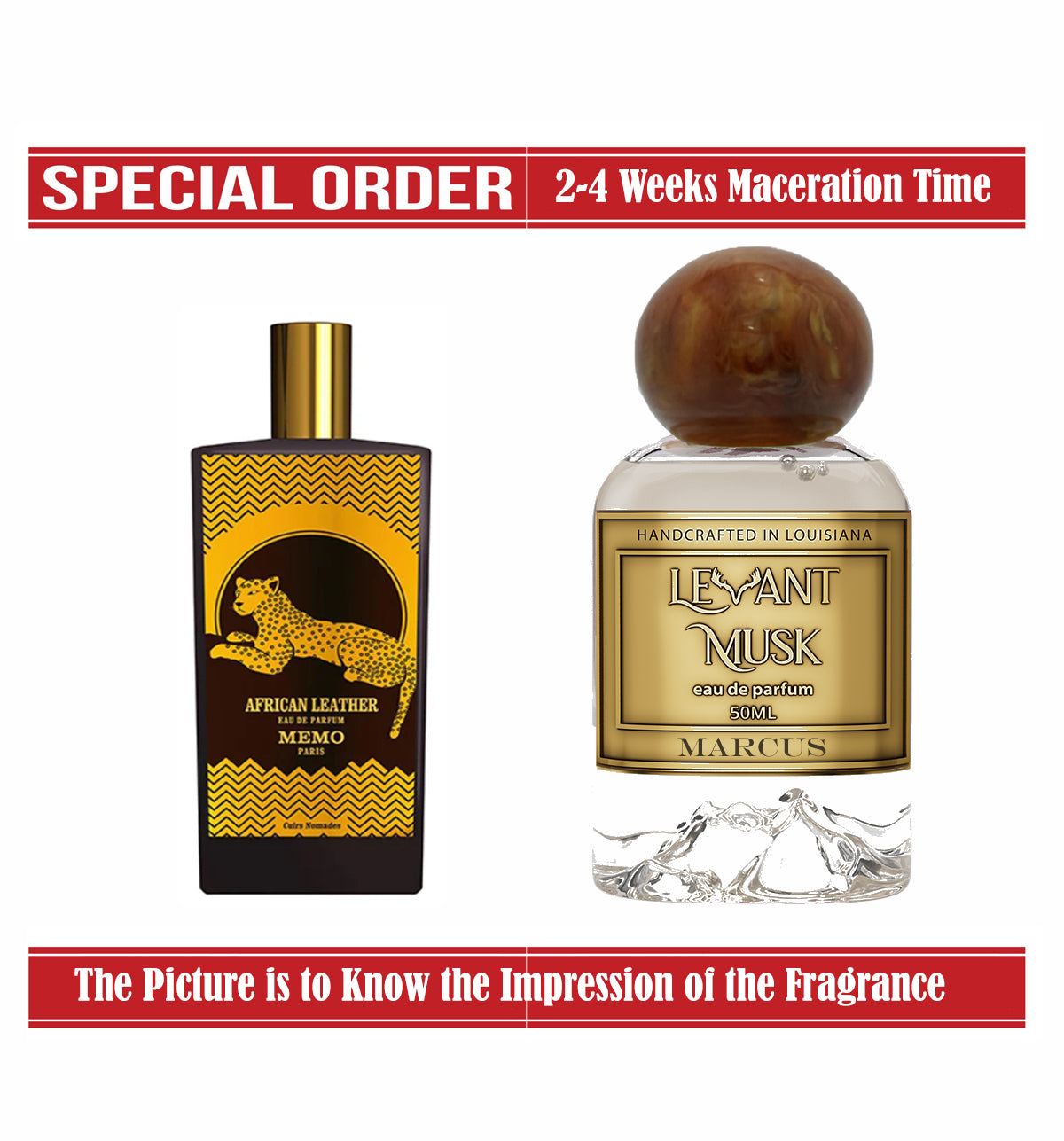 Marcus African Leather Impression of Memo Paris 50ml (1.7 oz) perfume bottle