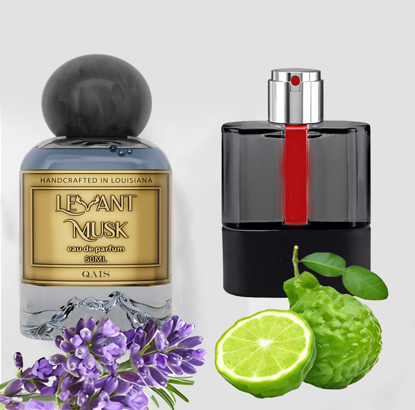 Qais Luna Rossa Carbon Impression of Prada 50ml (1.7 oz) perfume bottle