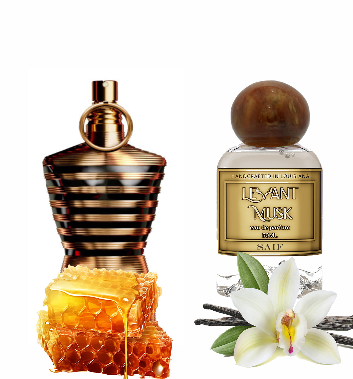 Saif Le Male Elixir Impression of Jean Paul Gaultier 50ml (1.7 oz) perfume bottle