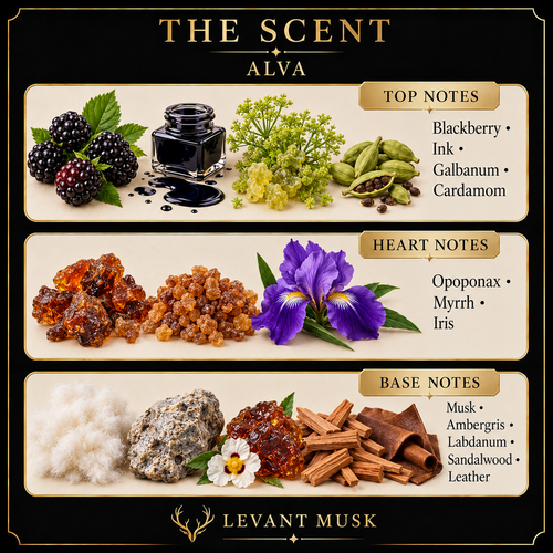 ALVA by Levant Musk — notes card