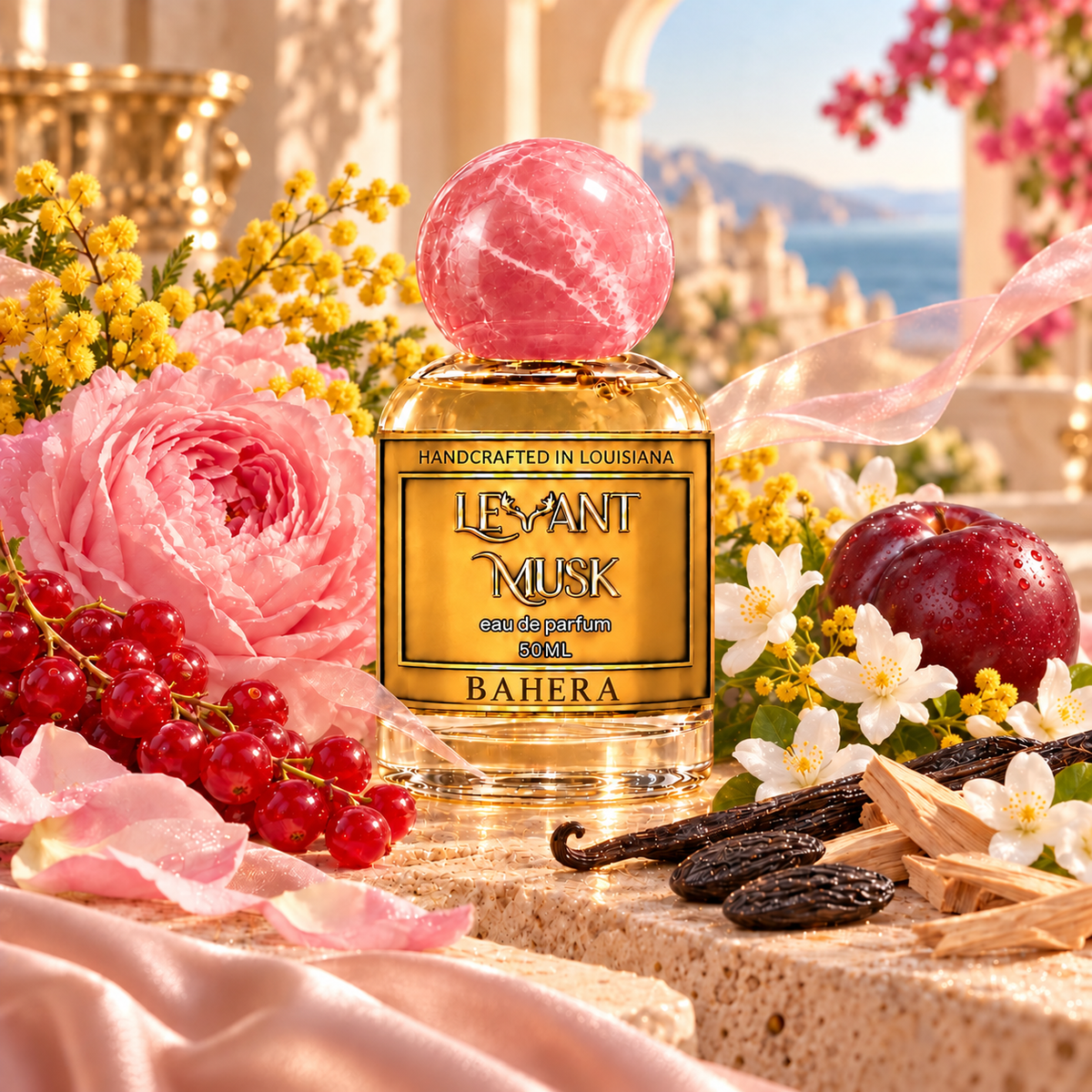 BAHERA by Levant Musk atmospheric perfume bottle photograph.