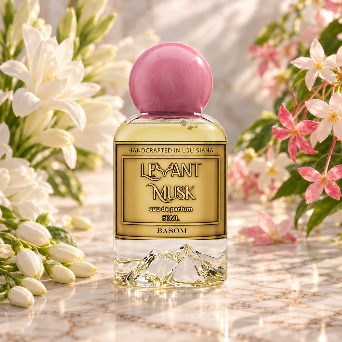 BASOM by Levant Musk, hero. Jasmine bud; Tuberose; Rangoon creeper