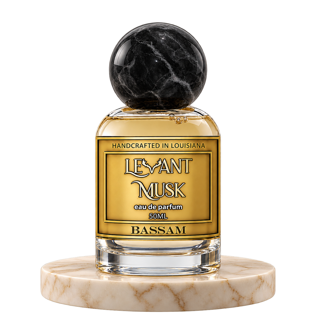 BASSAM by Levant Musk — plain bottle on marble true alpha