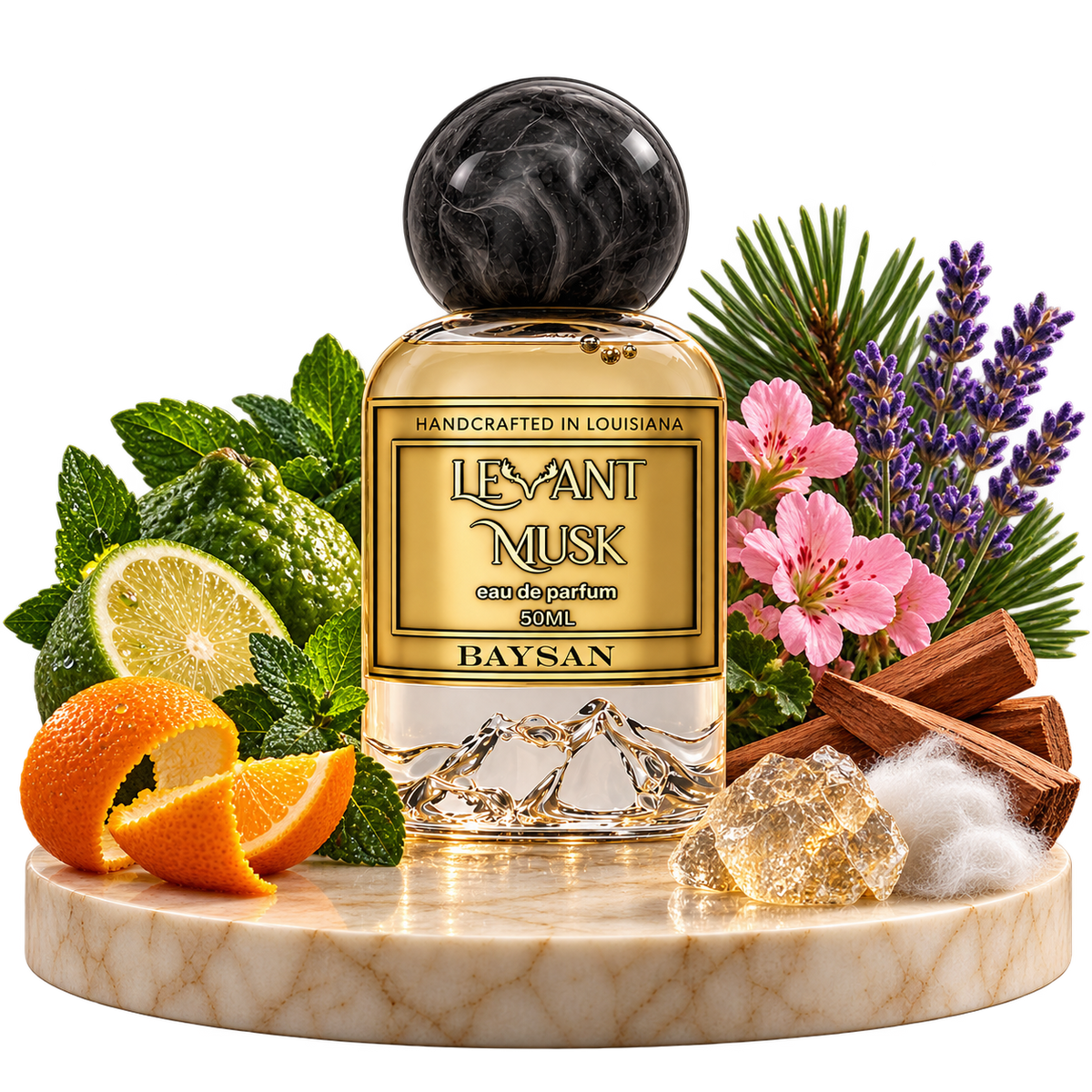 BAYSAN by Levant Musk — bottle with notes true alpha