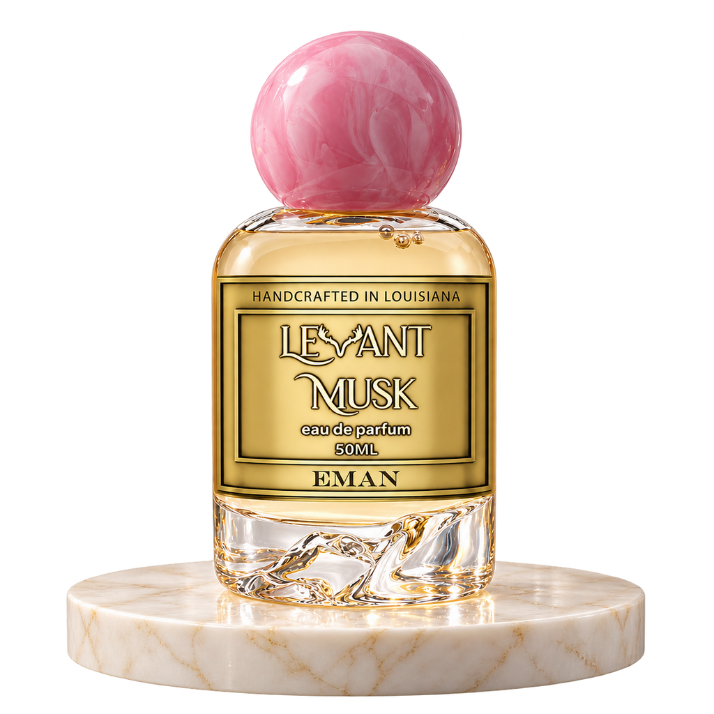 EMAN by Levant Musk plain bottle on marble true alpha