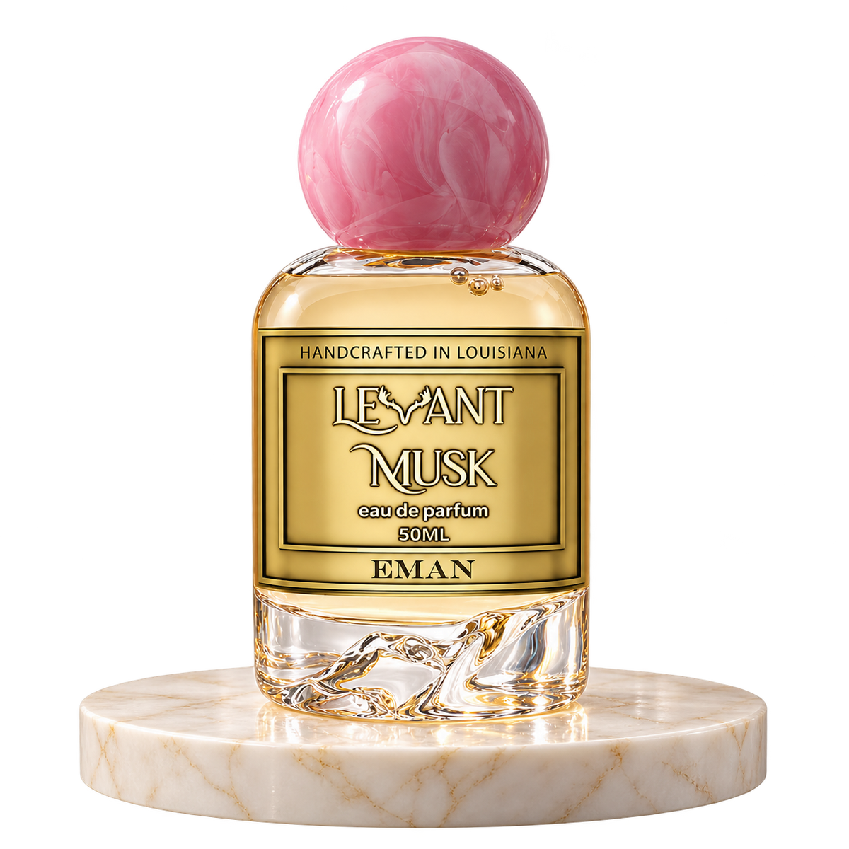 EMAN by Levant Musk plain bottle on marble true alpha