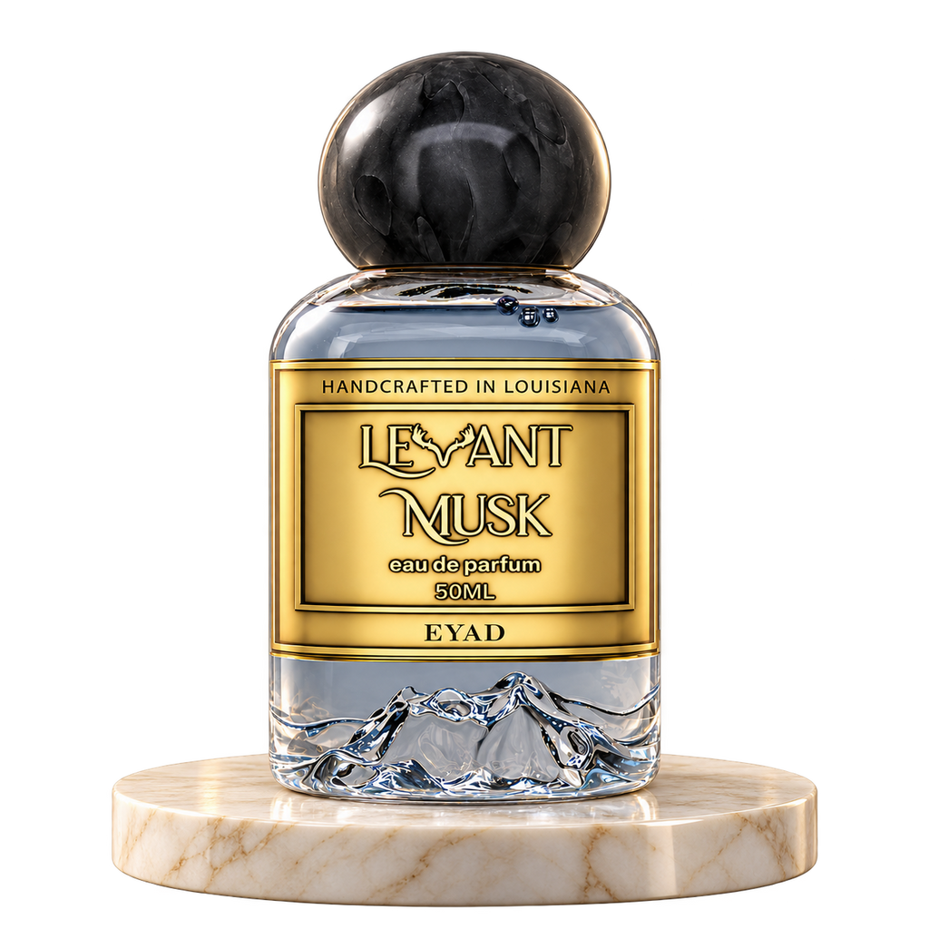 EYAD by Levant Musk plain bottle on marble true alpha