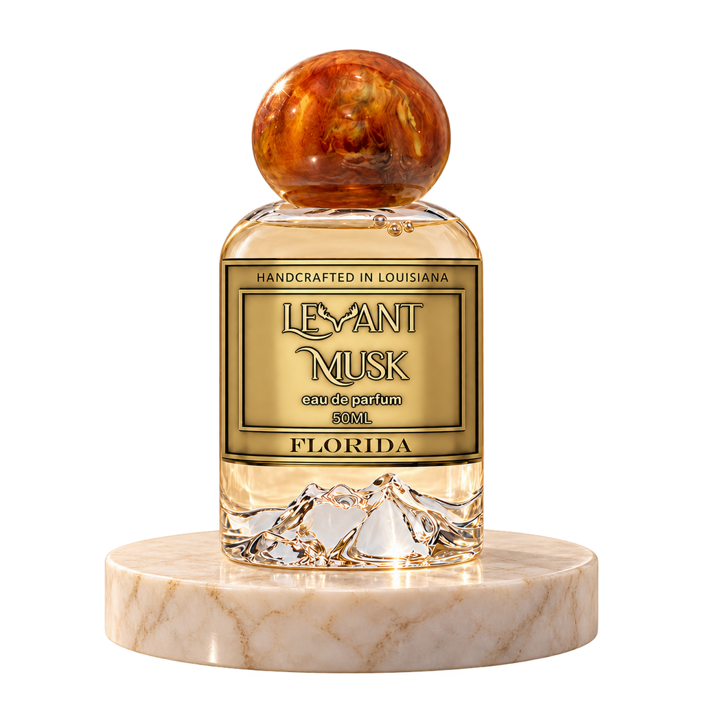 FLORIDA by Levant Musk plain bottle on marble true alpha