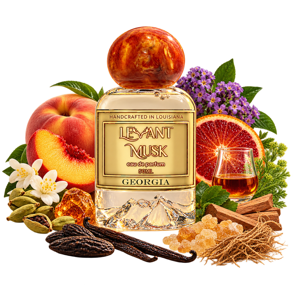 GEORGIA by Levant Musk bottle with notes true alpha