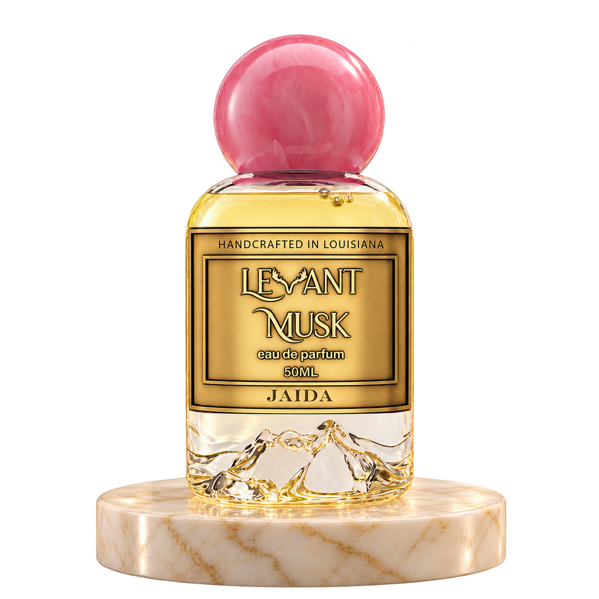 JAIDA by Levant Musk plain bottle on marble true alpha