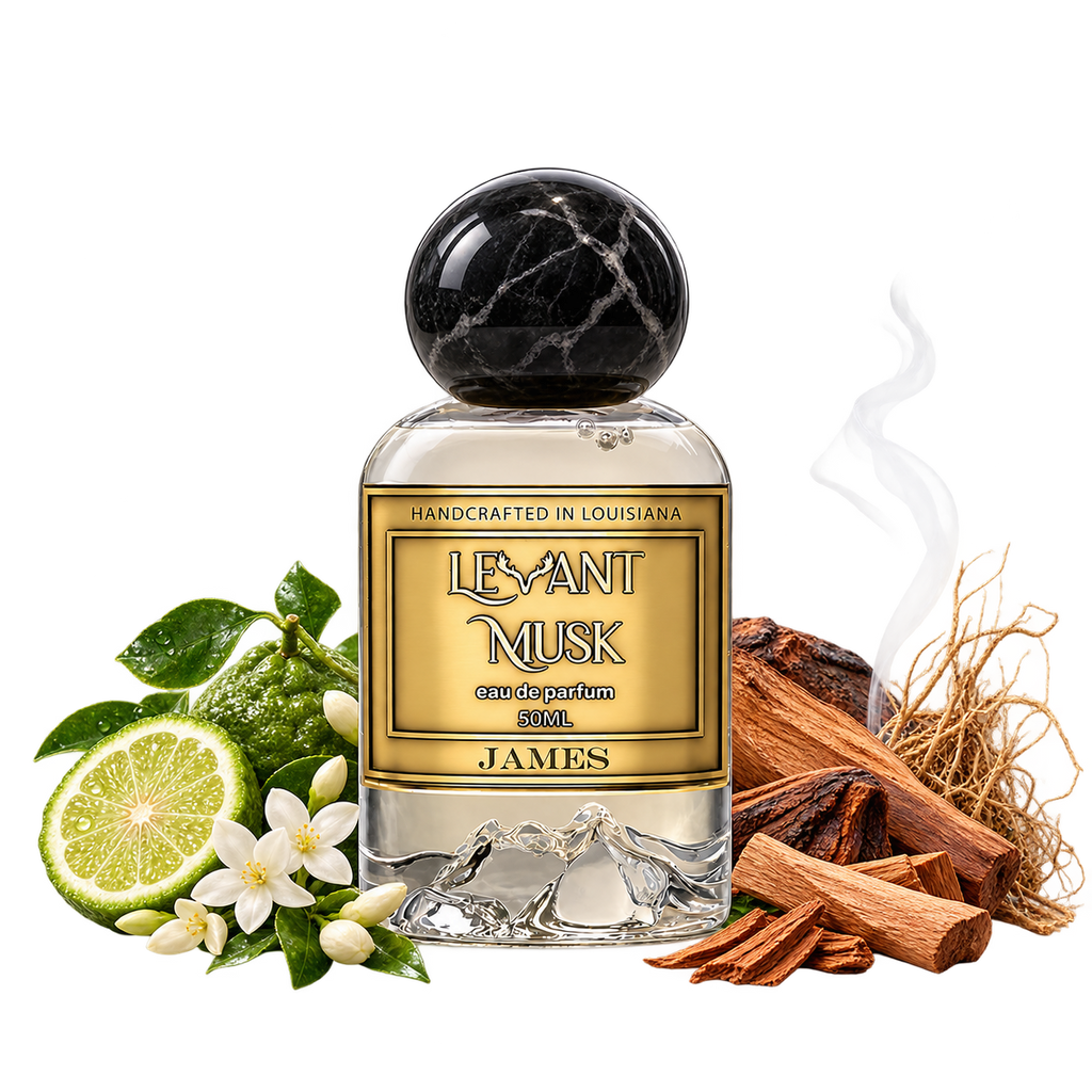 JAMES by Levant Musk bottle with notes true alpha