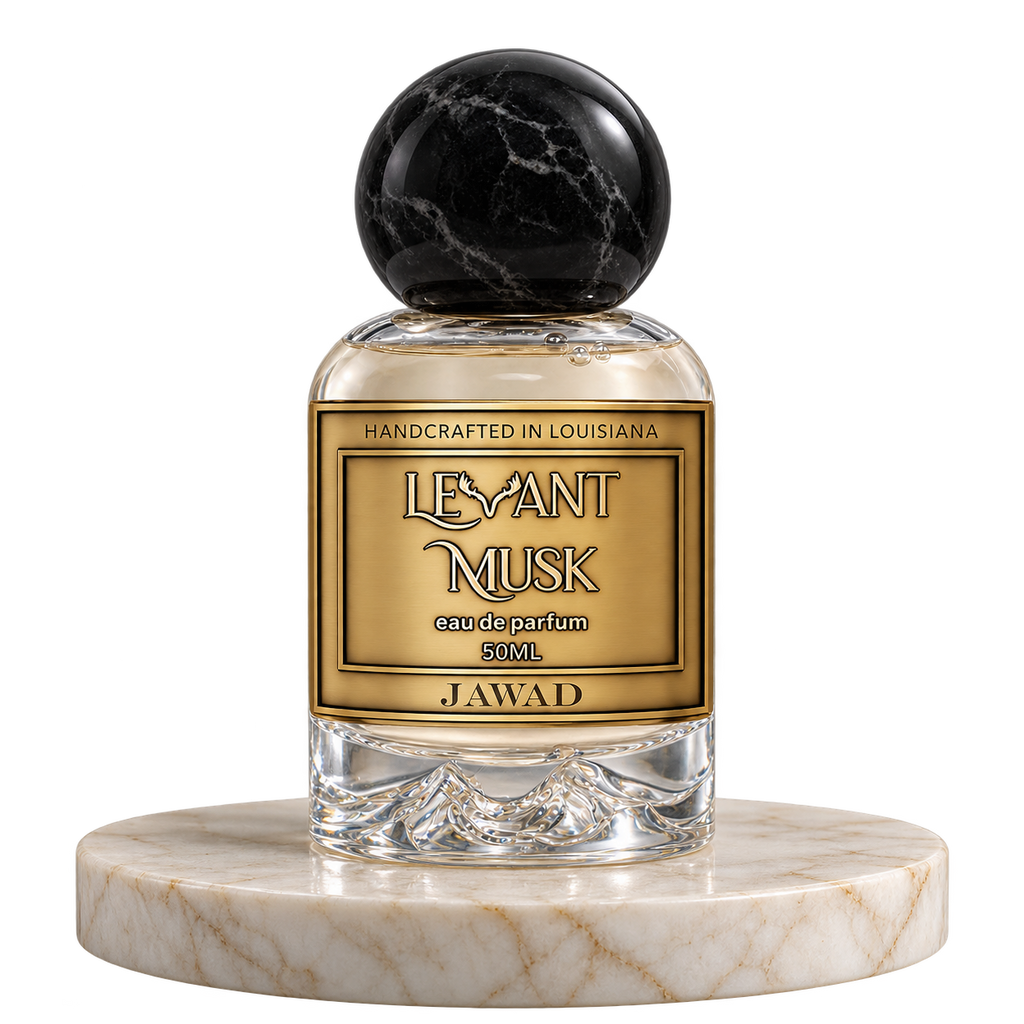 JAWAD by Levant Musk plain bottle on marble true alpha