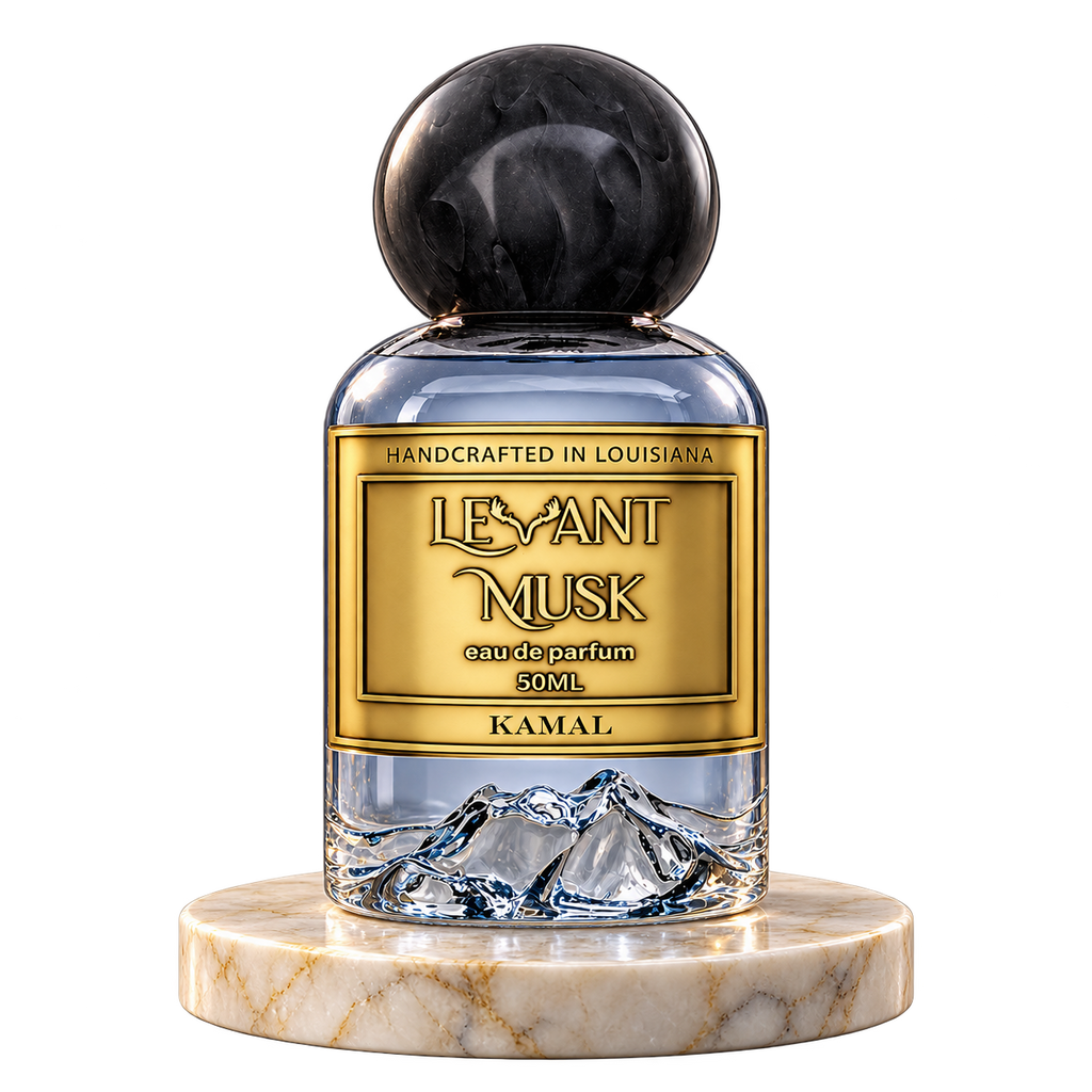 KAMAL by Levant Musk plain bottle on marble true alpha