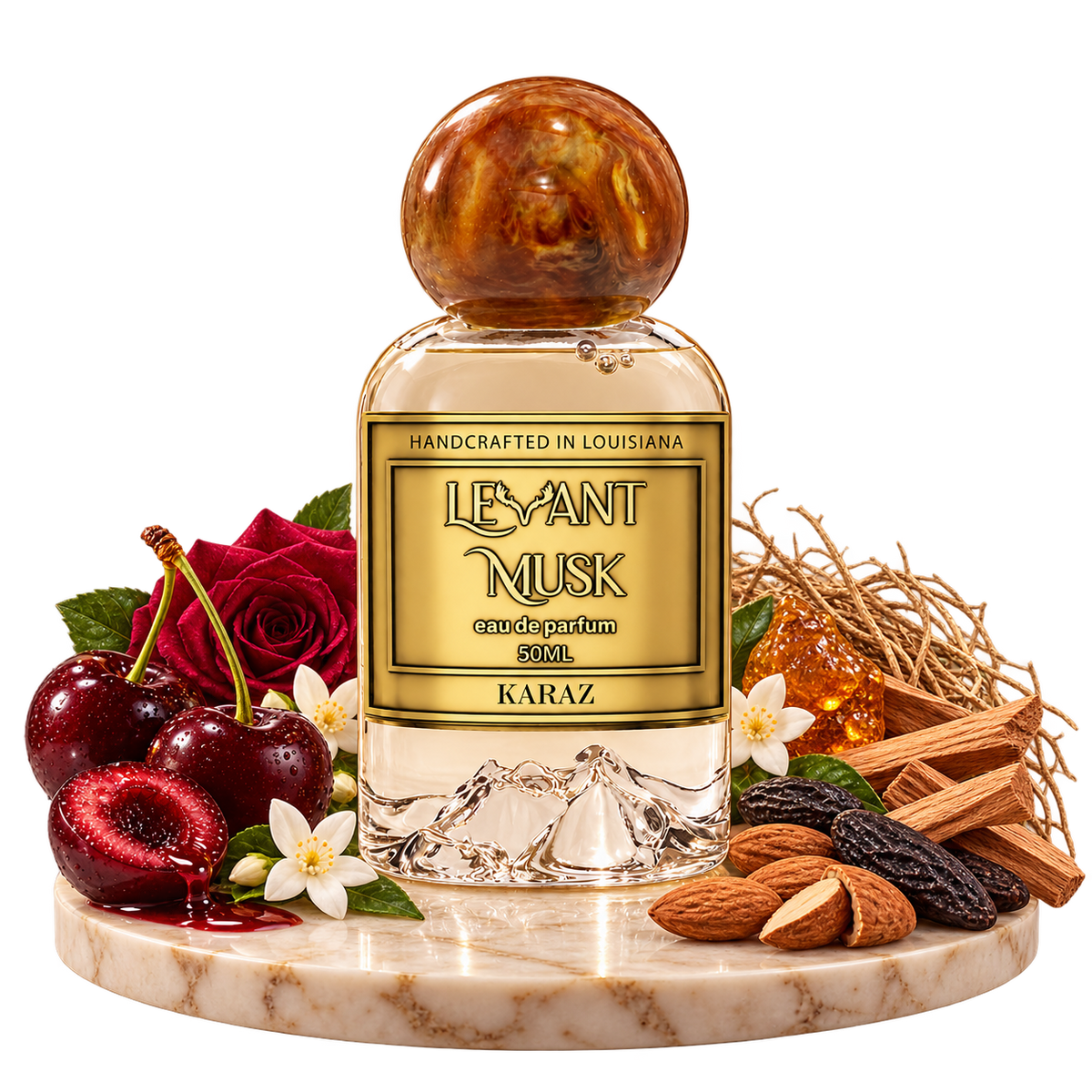 KARAZ by Levant Musk bottle with notes true alpha