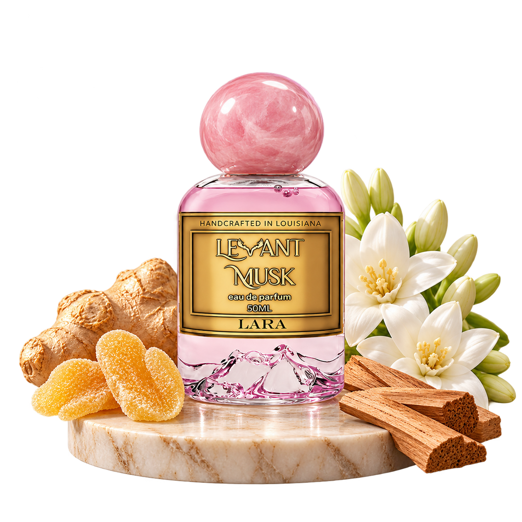 LARA by Levant Musk — bottle with notes cutout