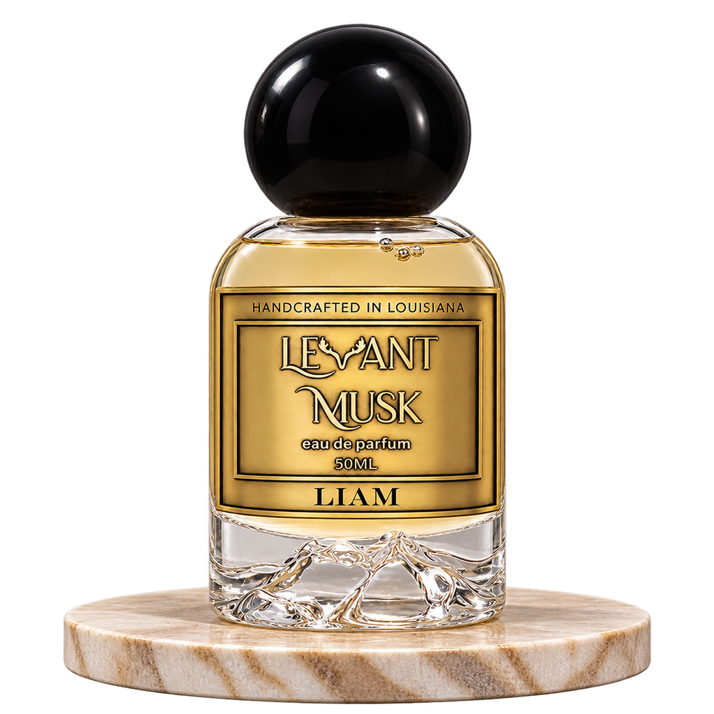 LIAM by Levant Musk — plain bottle on marble