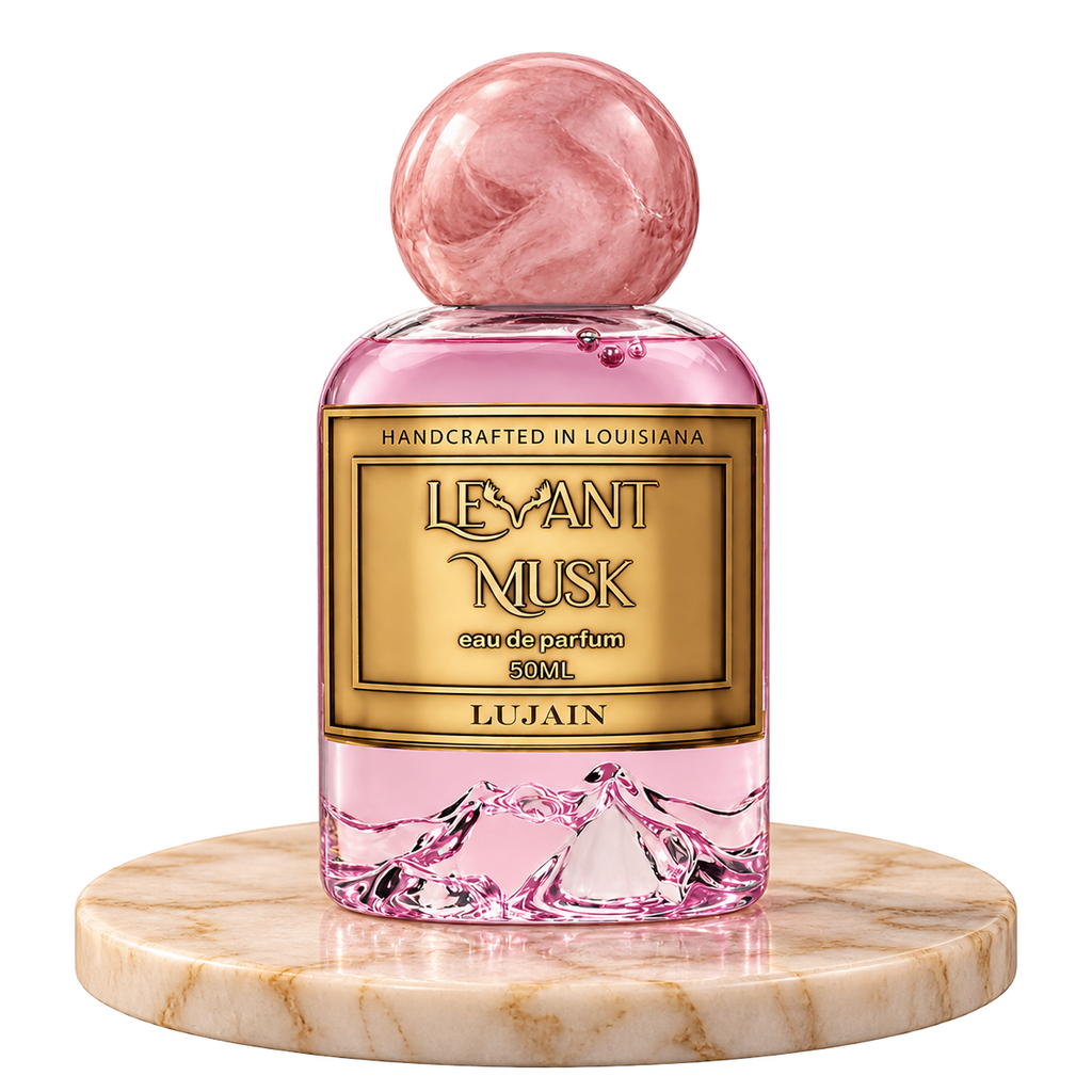 LUJAIN by Levant Musk plain bottle on marble