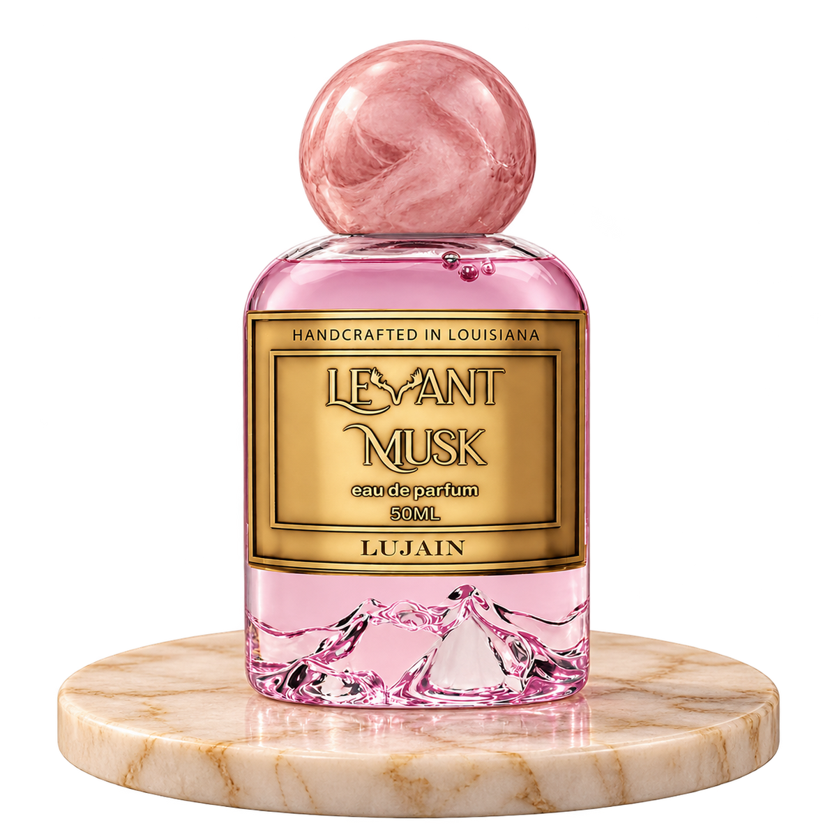 LUJAIN by Levant Musk plain bottle on marble