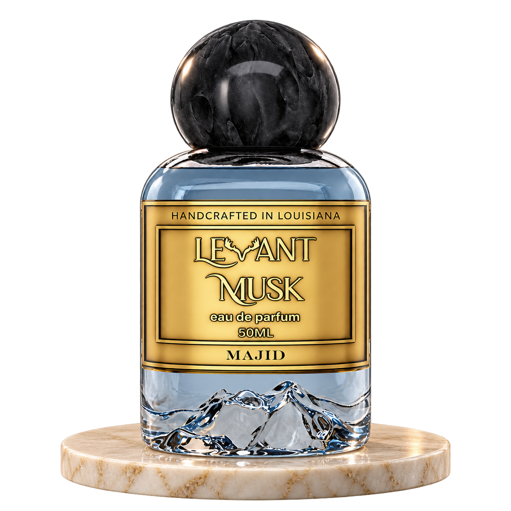 MAJID by Levant Musk plain bottle on marble