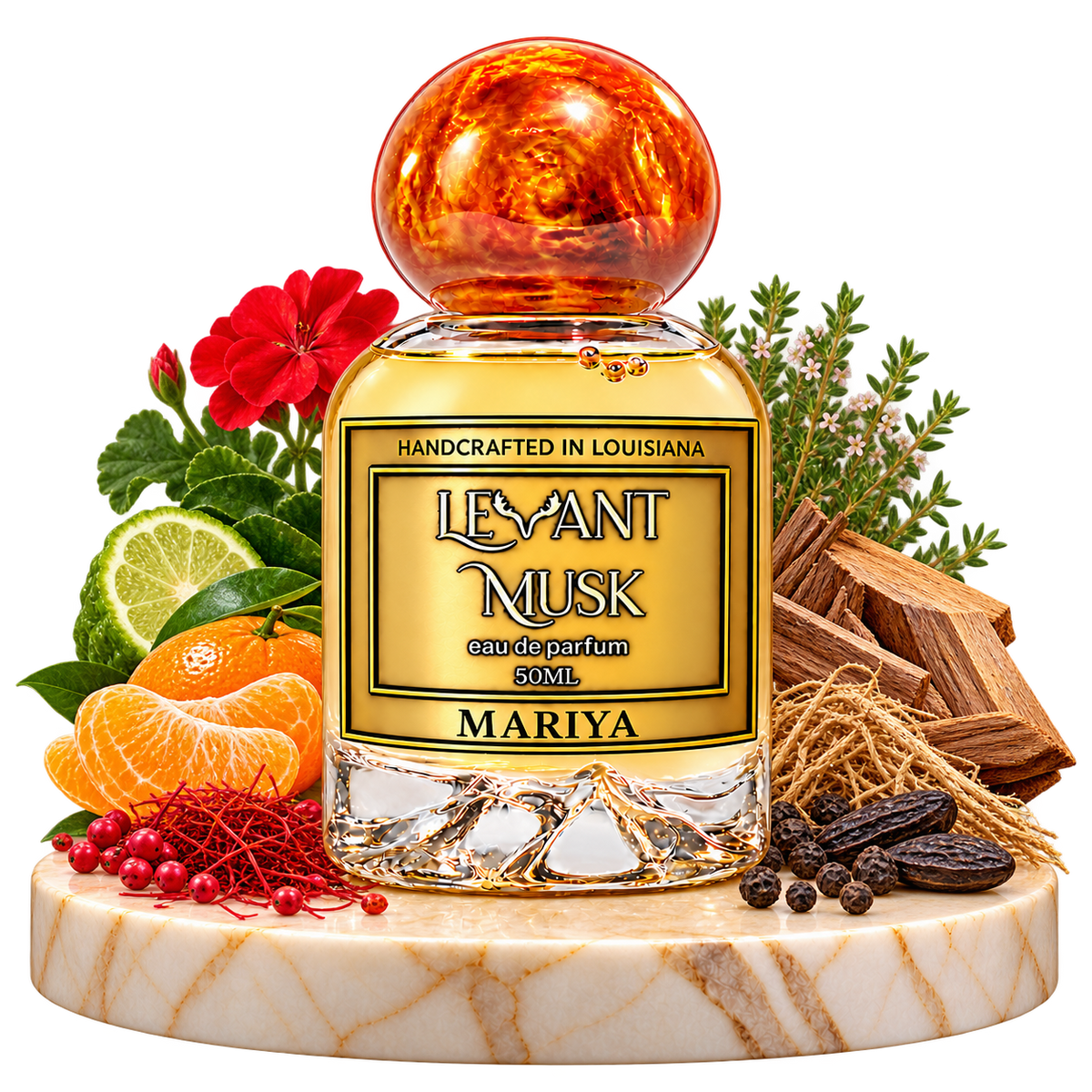 MARIYA 50 mL Eau de Parfum, bottle with notes