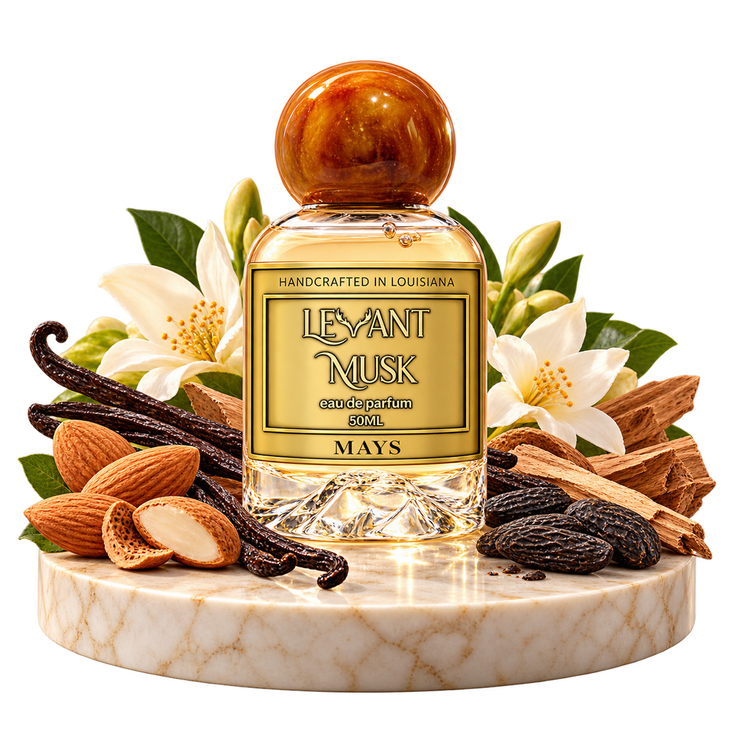 MAYS by Levant Musk bottle with notes cutout