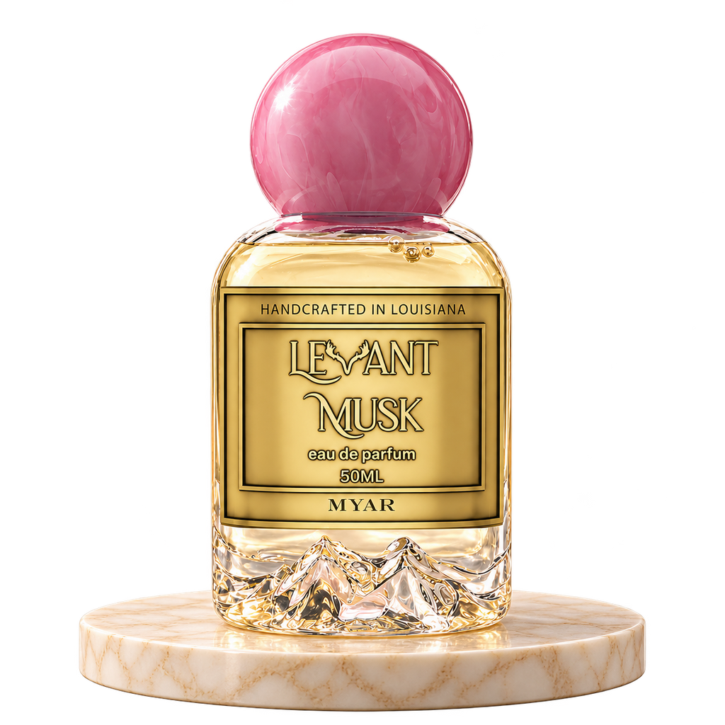 MYAR by Levant Musk plain bottle on marble
