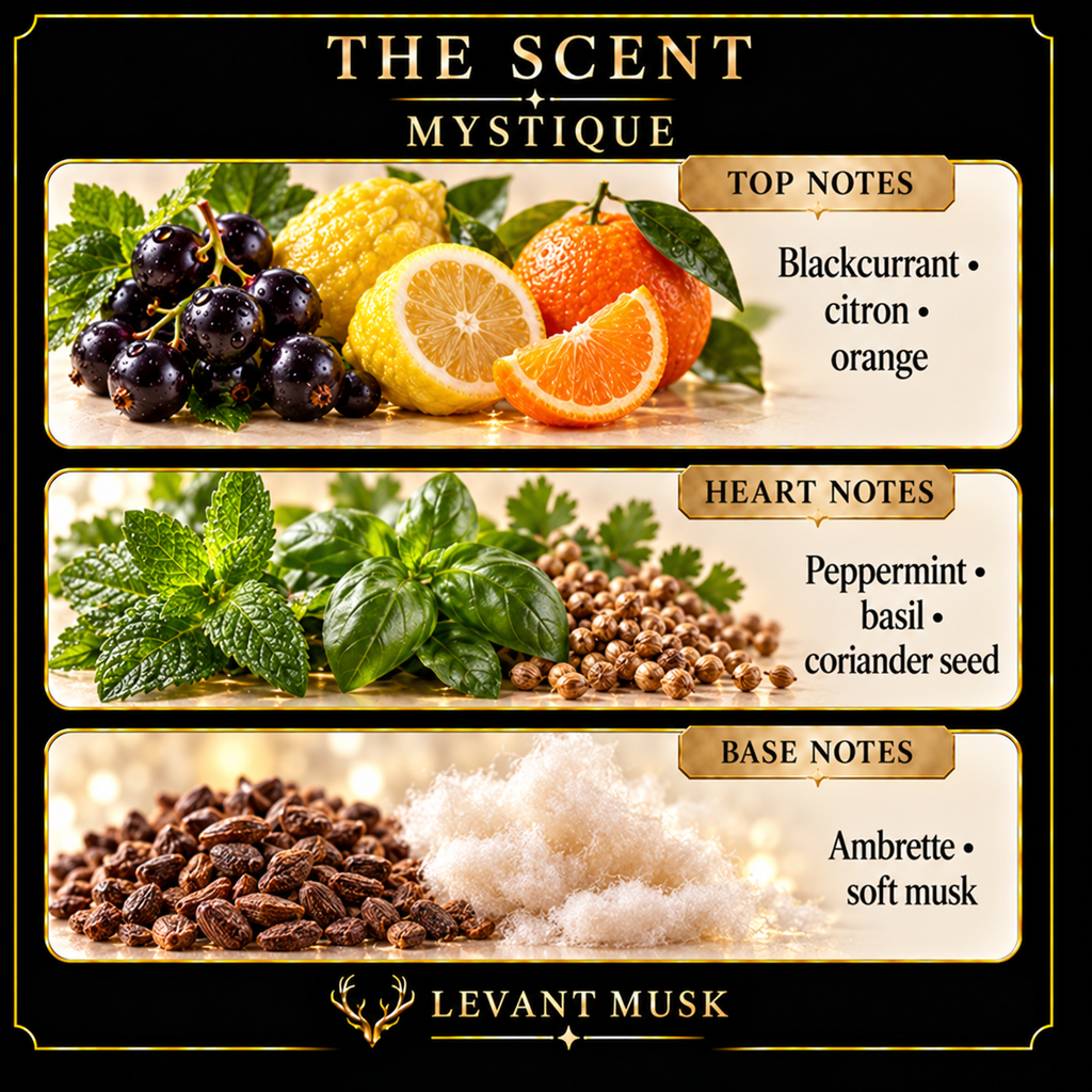 MYSTIQUE by Levant Musk note card