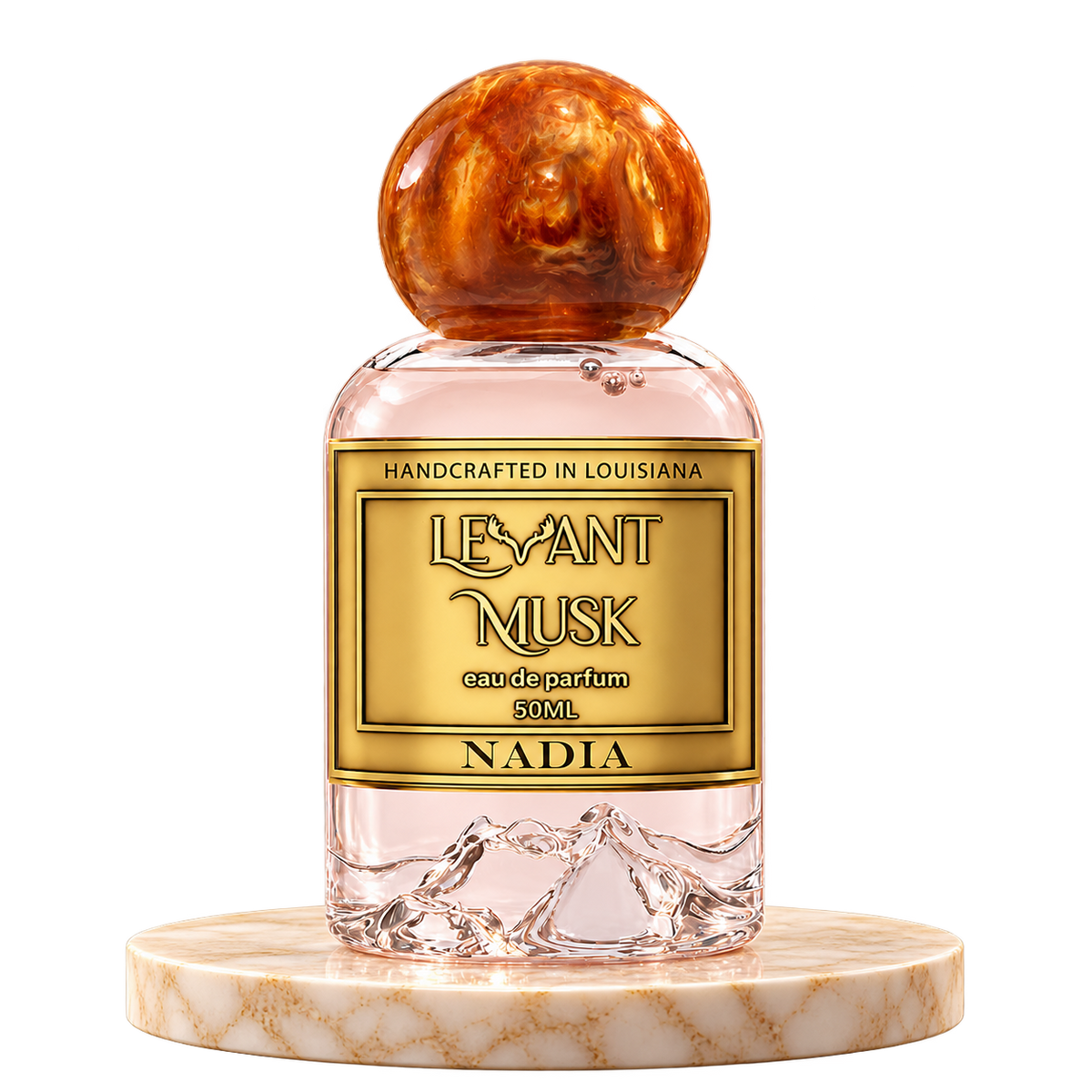 NADIA by Levant Musk plain bottle on marble