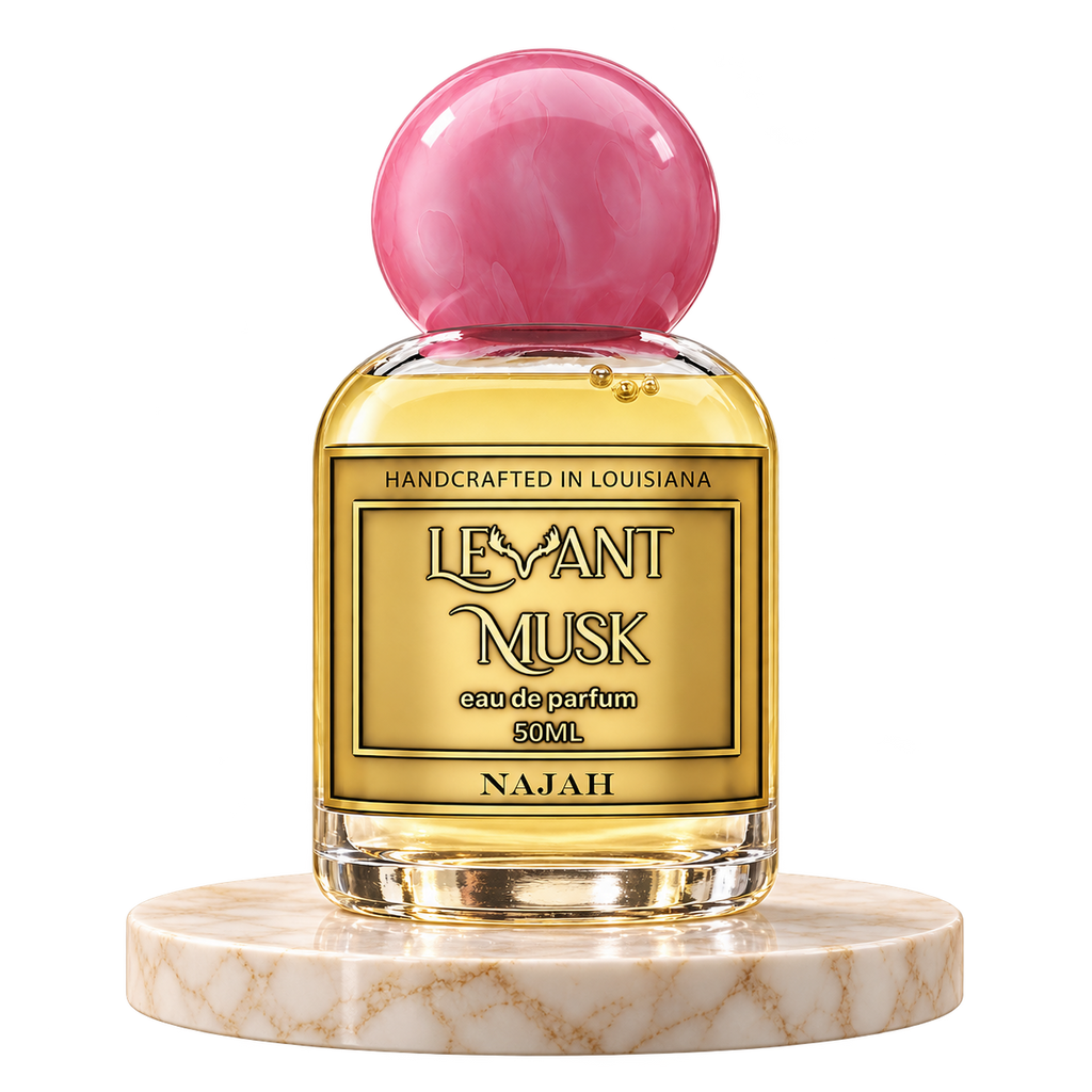 NAJAH by Levant Musk plain bottle on marble