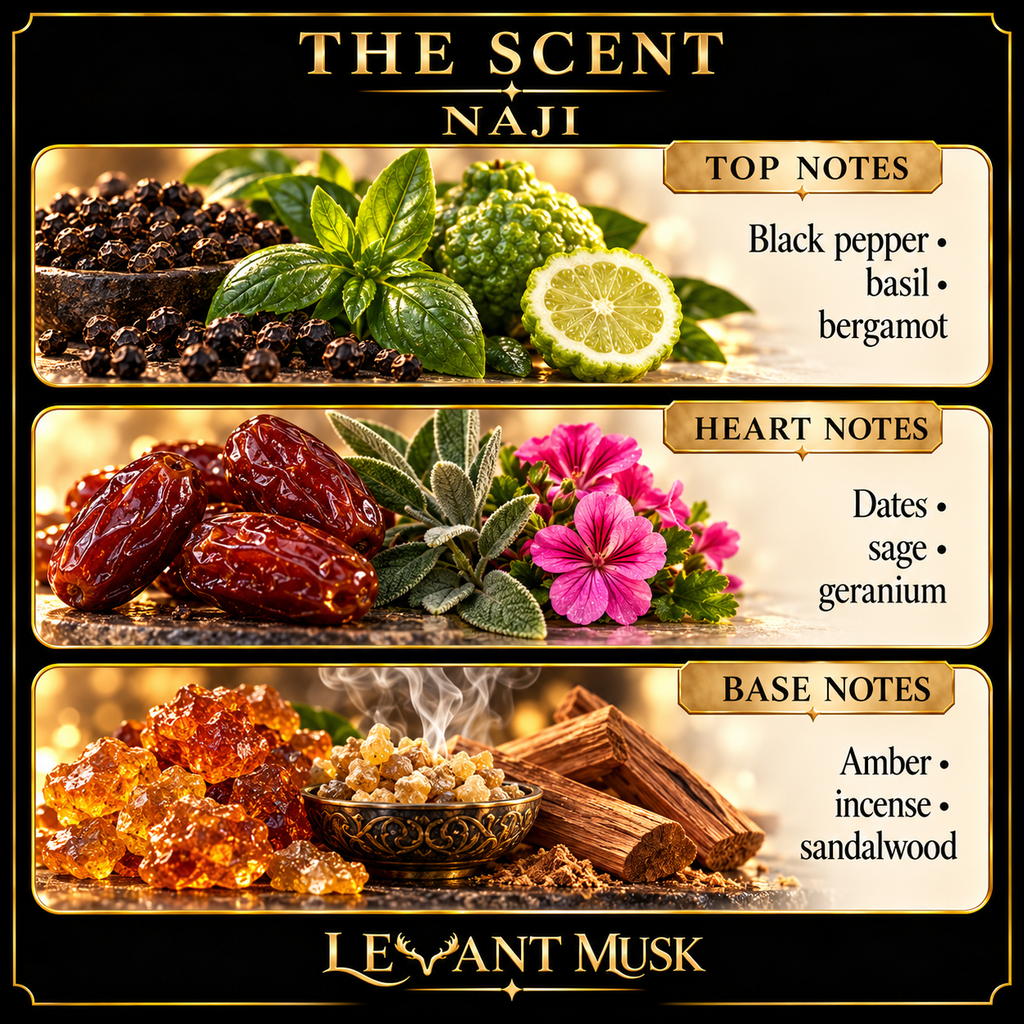 NAJI by Levant Musk note card
