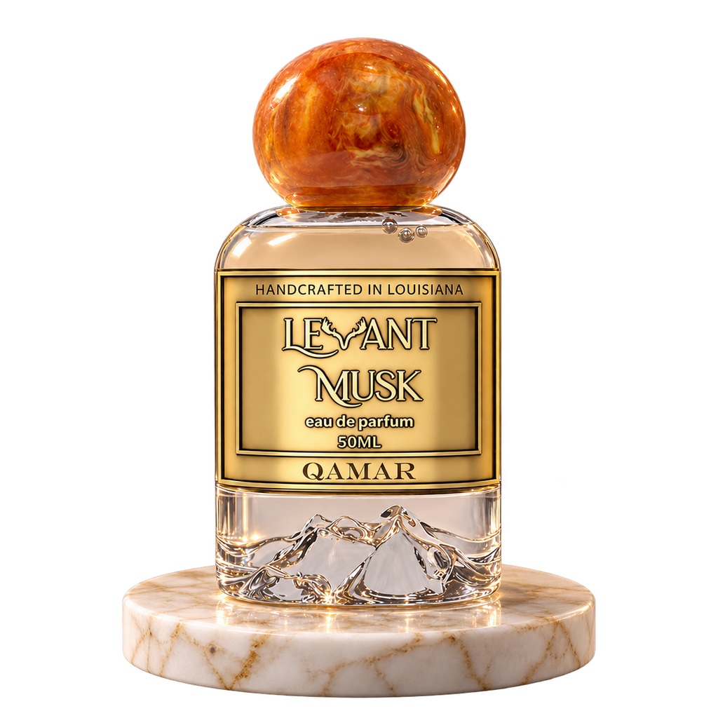 QAMAR by Levant Musk plain bottle on marble