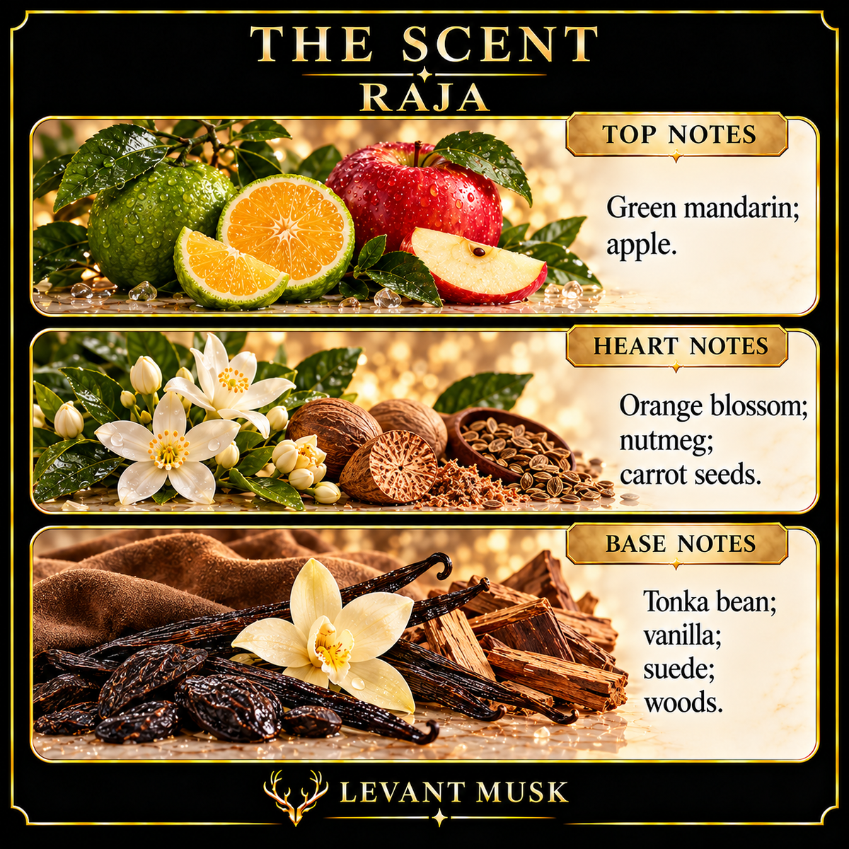 RAJA by Levant Musk note card