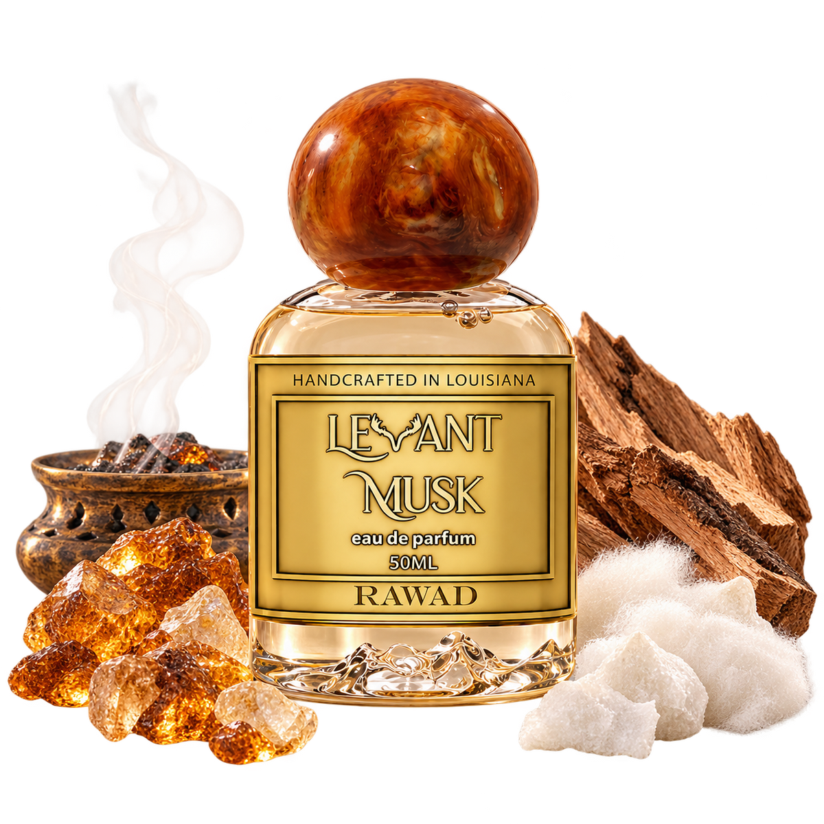 RAWAD by Levant Musk bottle with notes cutout