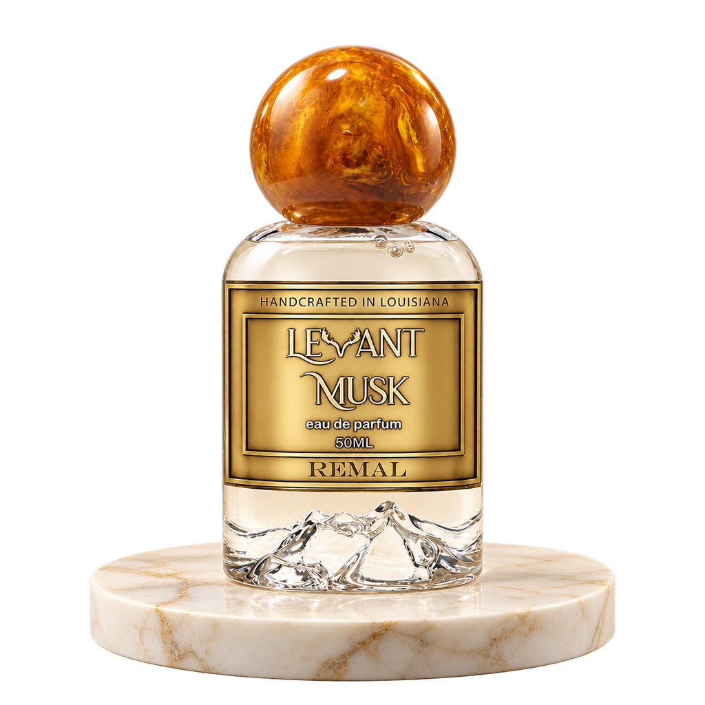 REMAL by Levant Musk plain bottle on marble