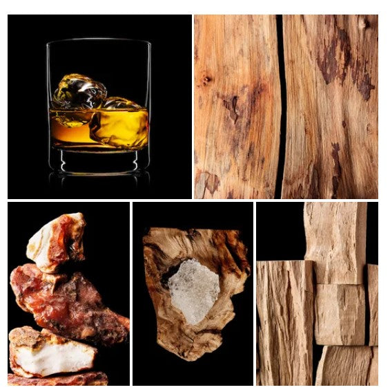 Remal fragrance styled with notes of whisky cream, cacao, and tonka bean