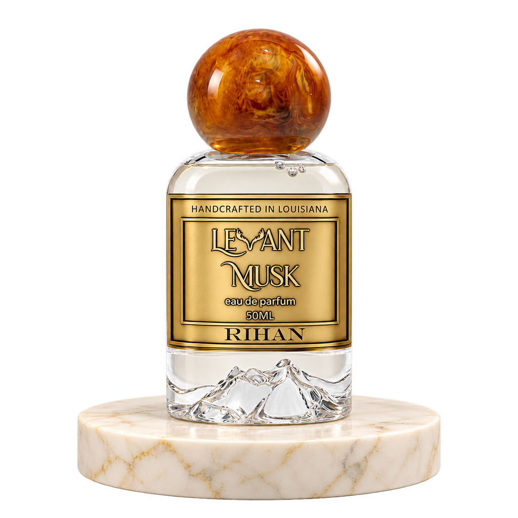 RIHAN by Levant Musk plain bottle on marble