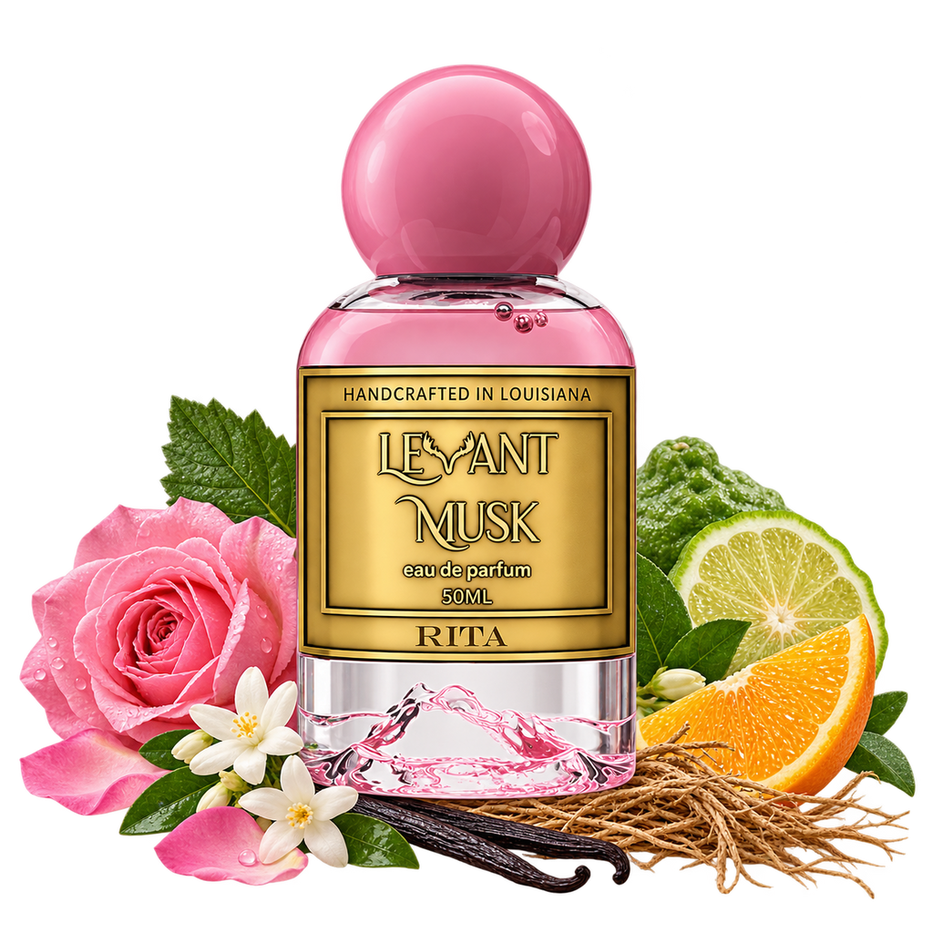 RITA by Levant Musk bottle with notes cutout