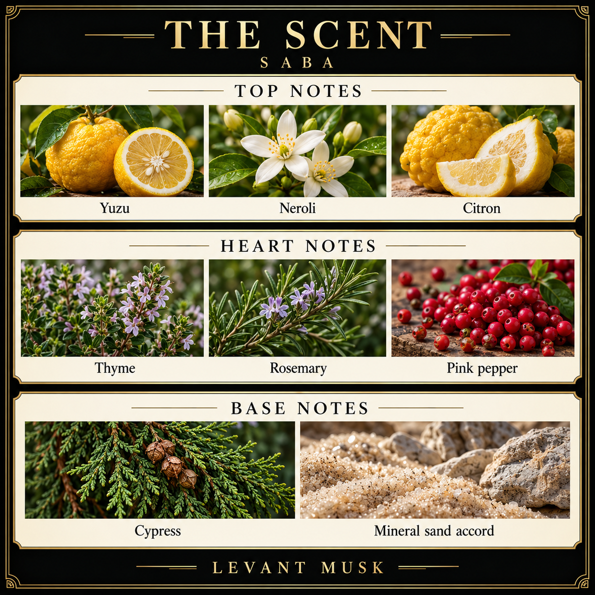 SABA by Levant Musk note card