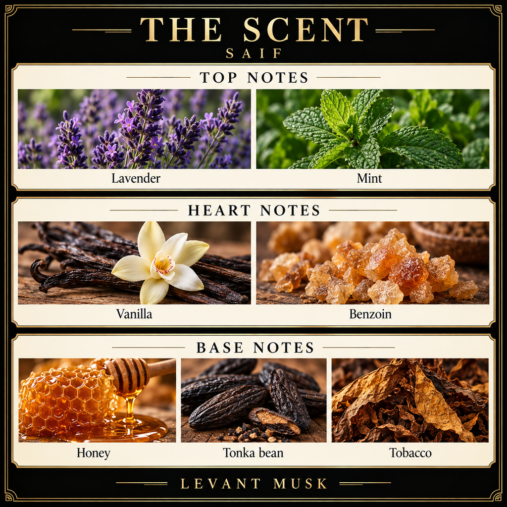 SAIF by Levant Musk note card