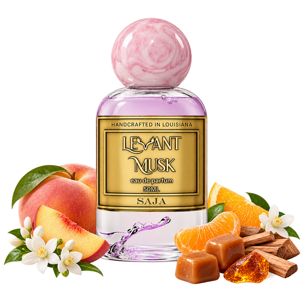 SAJA by Levant Musk bottle with notes true alpha