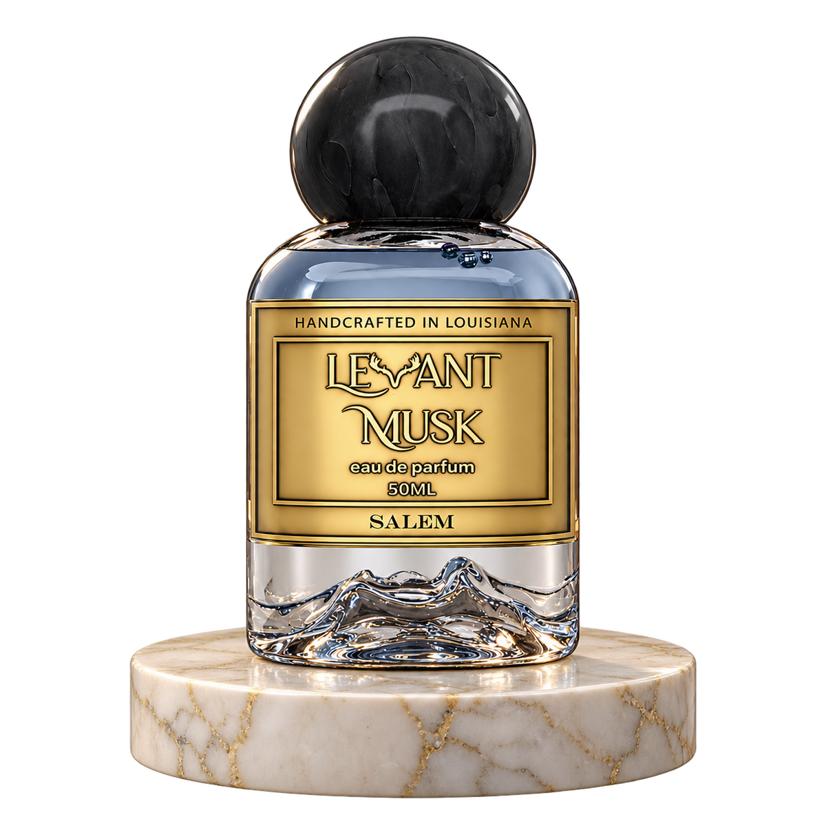 SALEM by Levant Musk plain bottle on marble true alpha