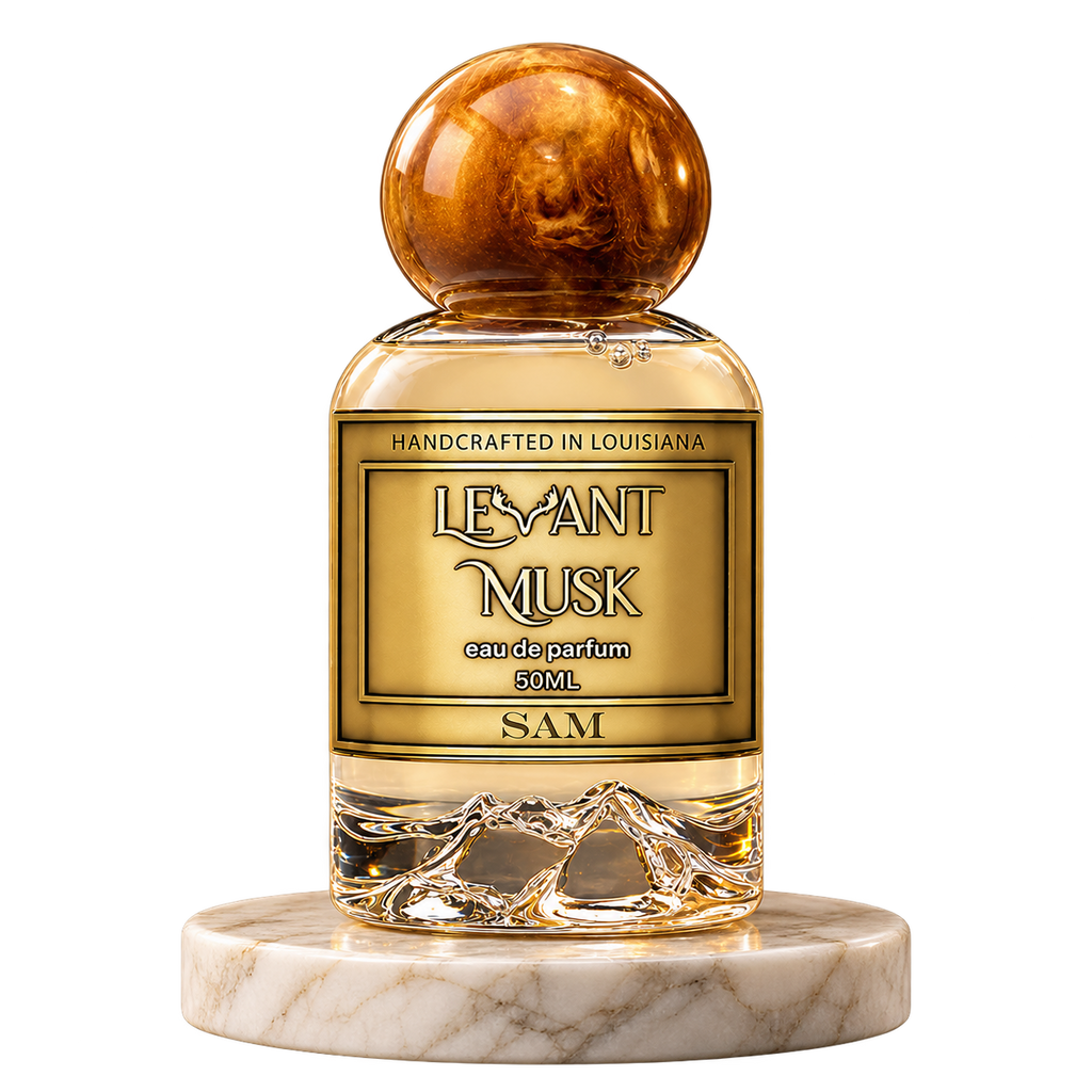 SAM by Levant Musk plain bottle on marble