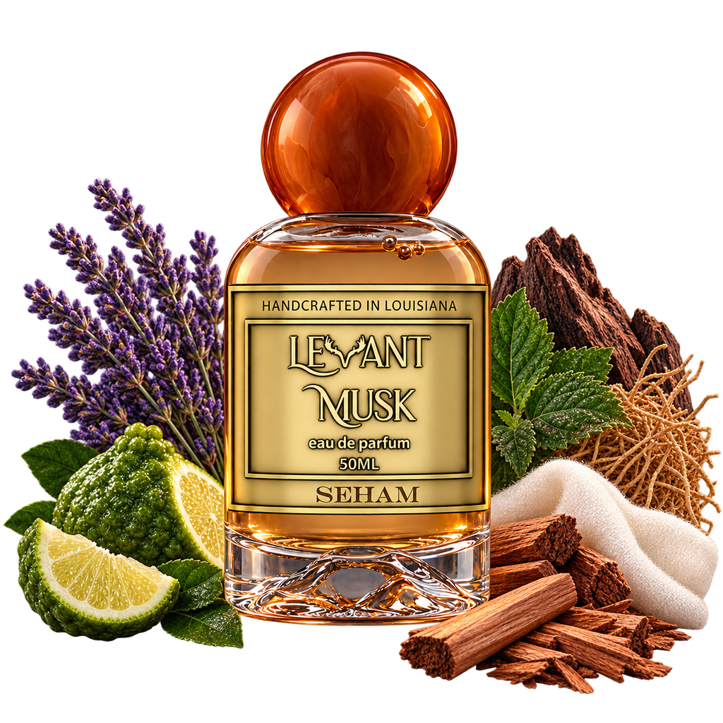 SEHAM by Levant Musk bottle with notes cutout