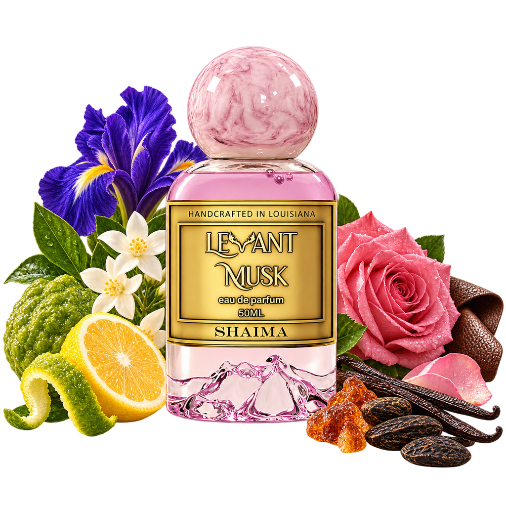 SHAIMA by Levant Musk bottle with notes cutout