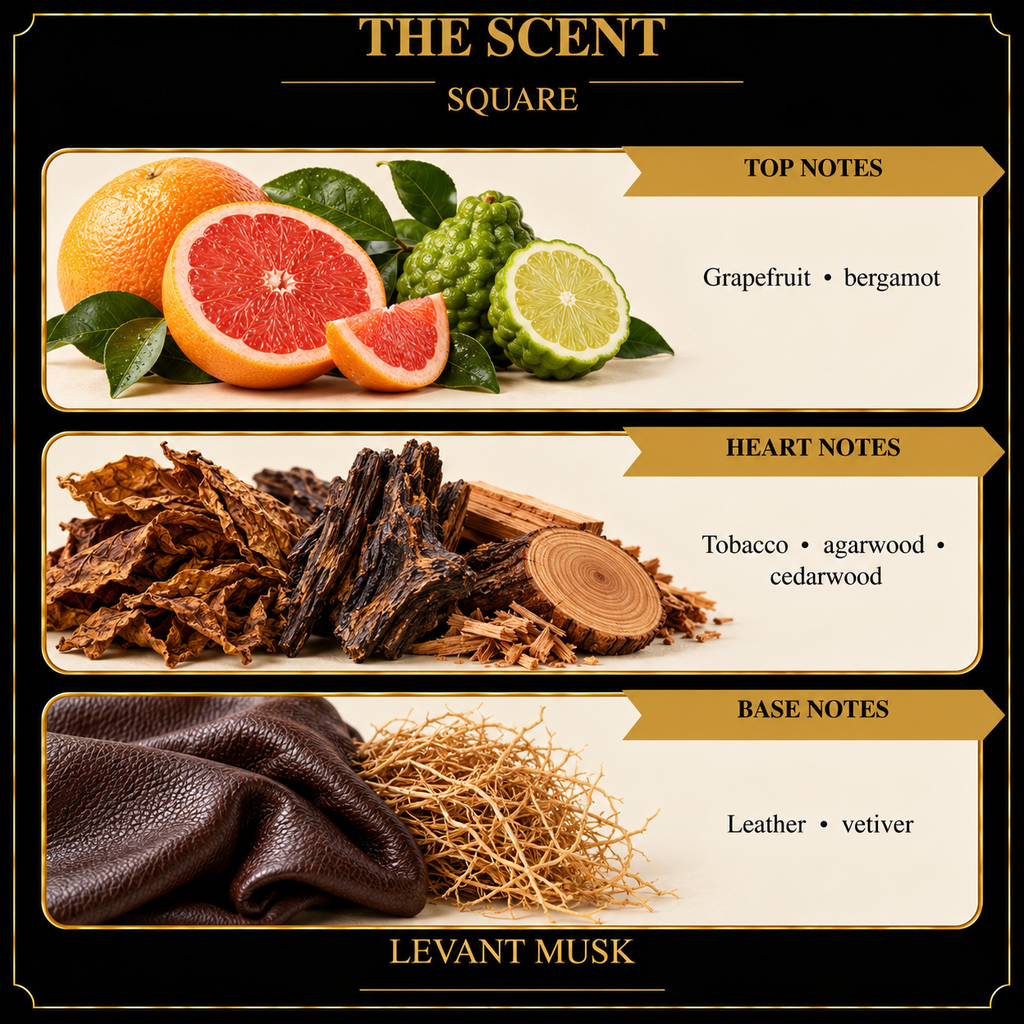 SQUARE by Levant Musk note card
