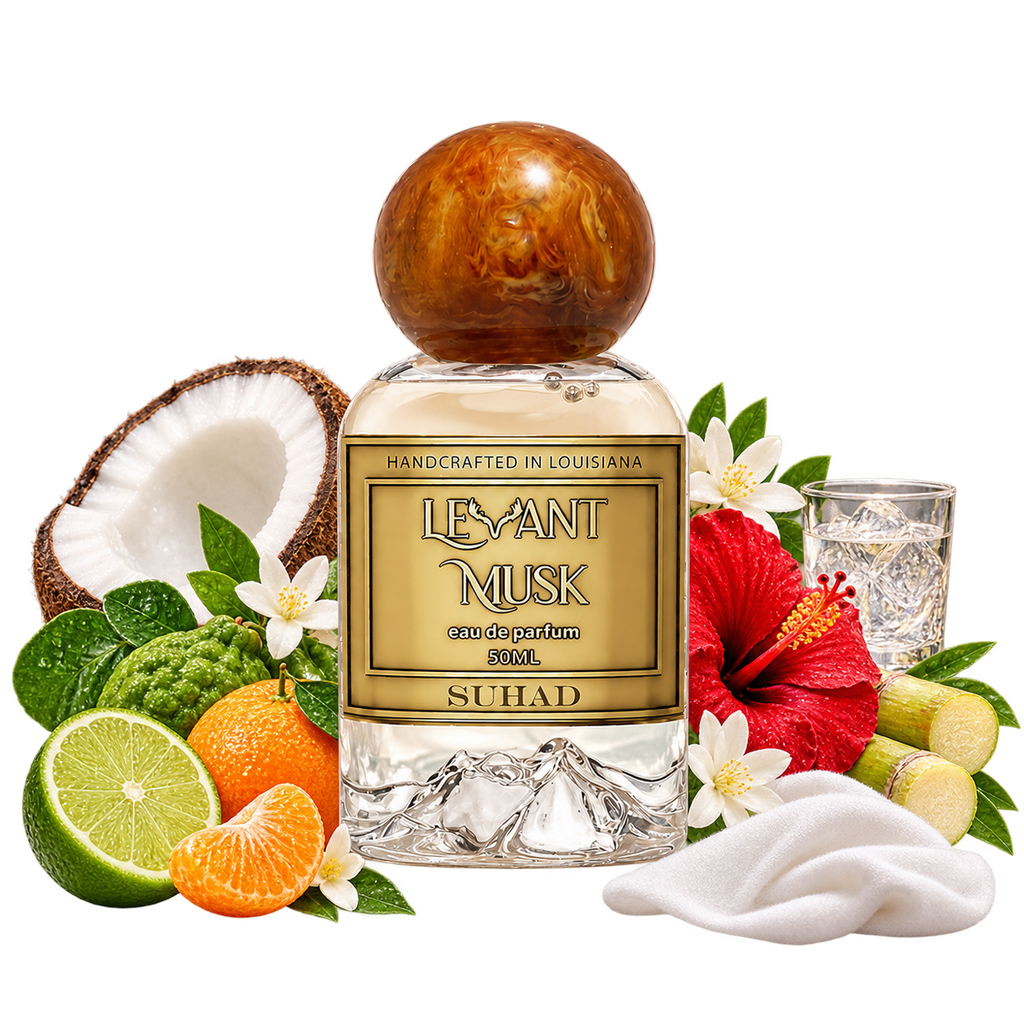 SUHAD by Levant Musk bottle with notes cutout