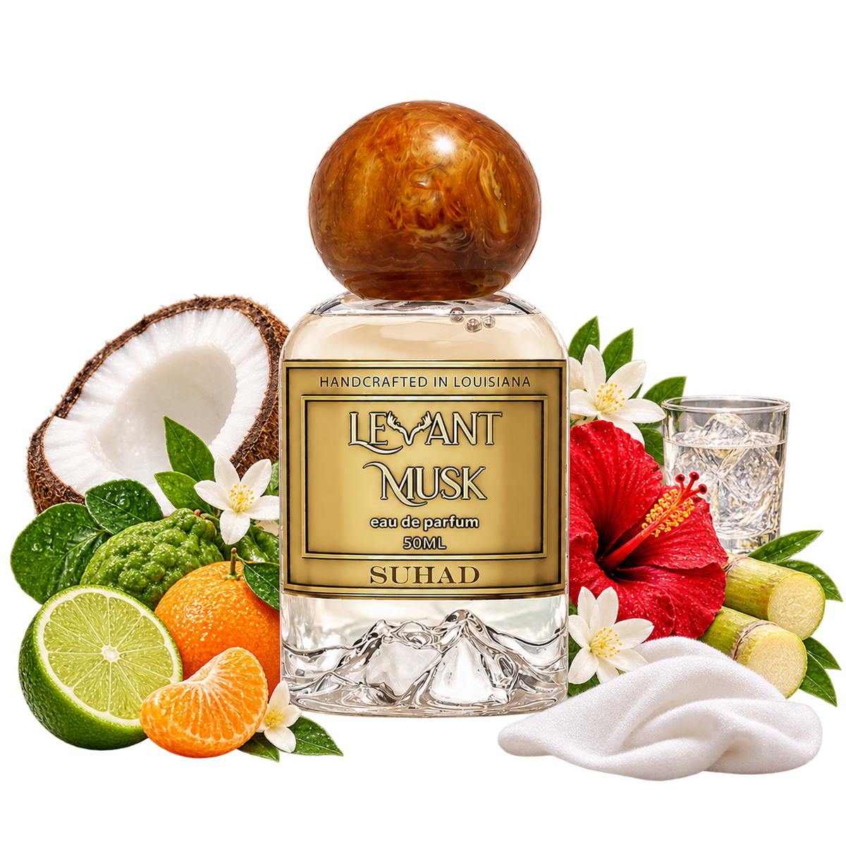 SUHAD by Levant Musk bottle with notes cutout
