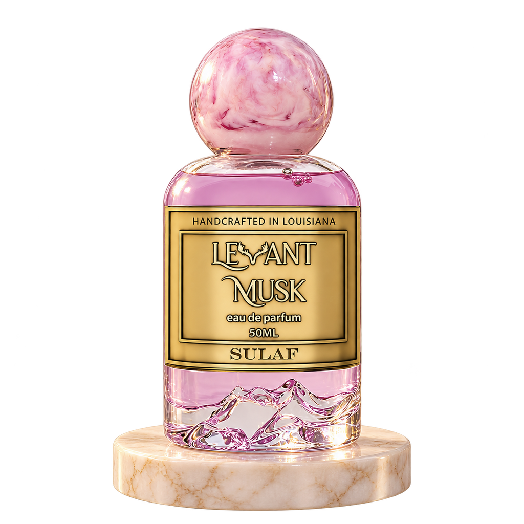 SULAF by Levant Musk plain bottle on marble